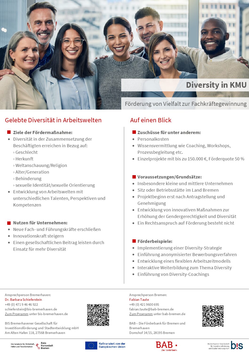 Diversity In KMU   /  Förderung Von Vielfalt Zur Fachkräftegewinnung