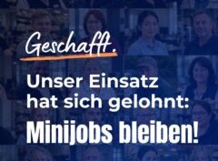 Der Minijob bleibt. 🎉